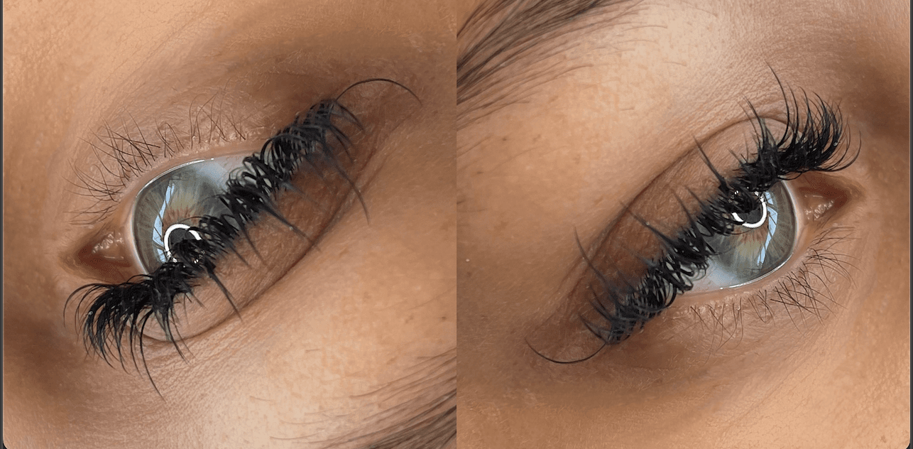 Wet Set lash extensions in San Diego at TT's Glow Bar